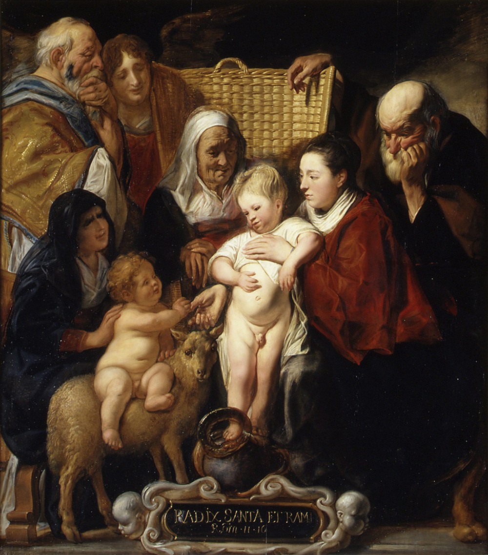 The Holy Family with Saint Anne and the Young Baptist and His Parents (early 1620s and 1650s)