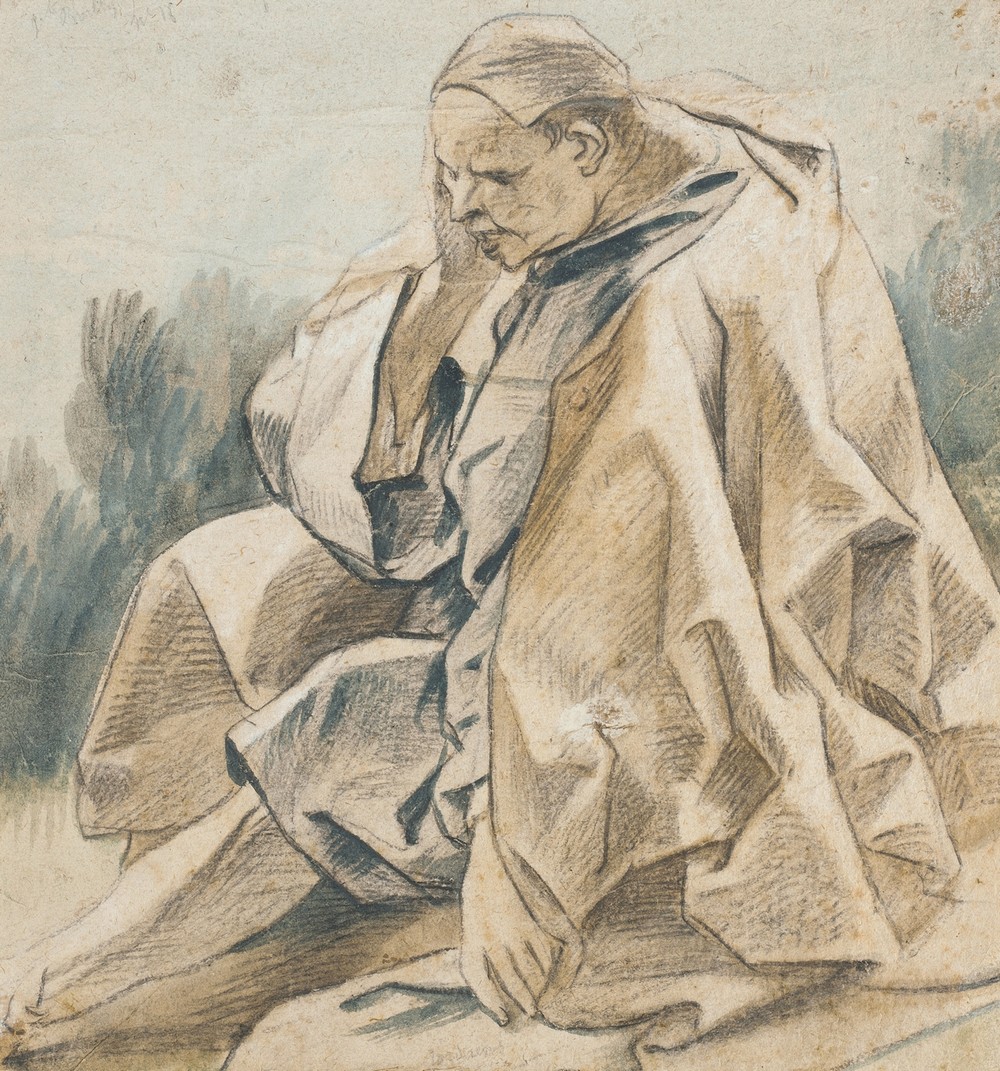 Drapery Study of a Seated Man Wearing a Cap (circa 1655-1665)