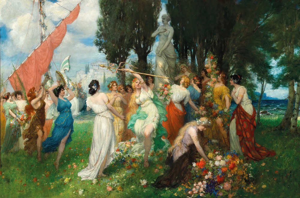The Spring Festival of Flora before the Acropolis