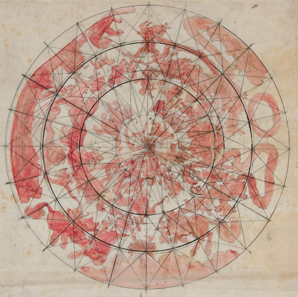 Composition study with zodiac figures for ‘The Hours’ ceiling mural, House Chamber, Pennsylvania State Capitol at Harrisburg