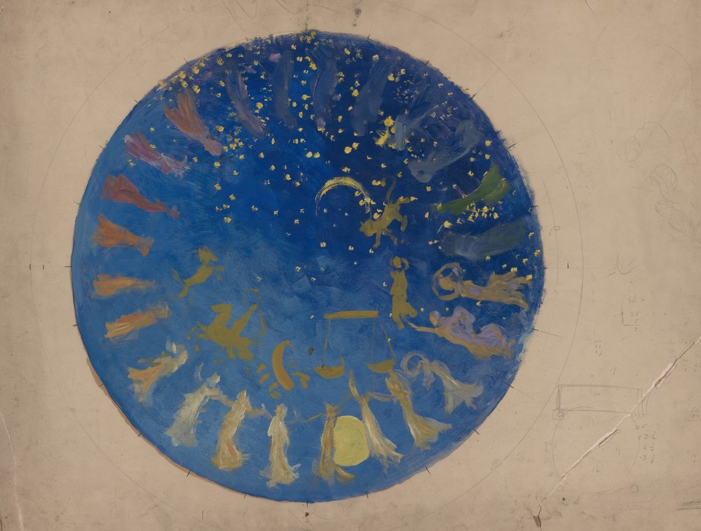 Study for ‘The Hours’ ceiling mural, House Chamber, Pennsylvania State Capitol at Harrisburg