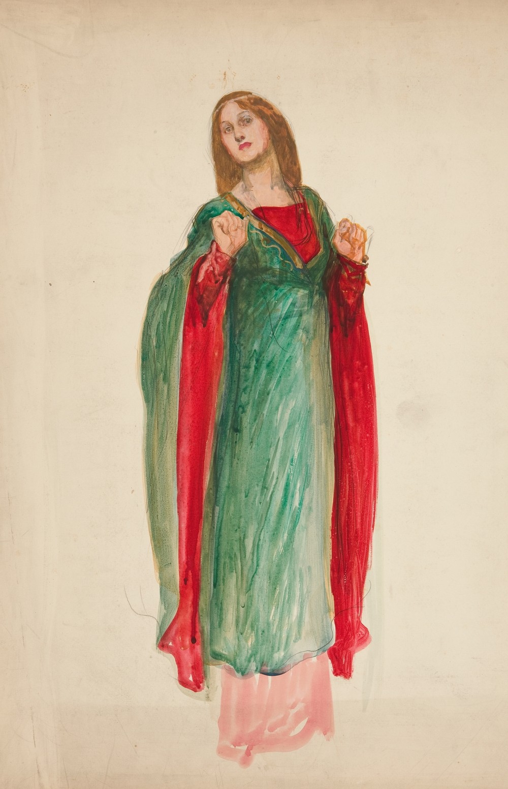 Medieval lady, sketch for an unidentified Shakespeare play