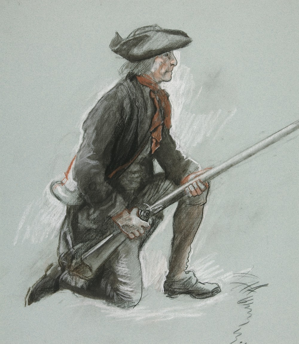 Study for a figure in ‘Valley Forge’ mural at the state capitol building in Harrisburg, Pennsylvania