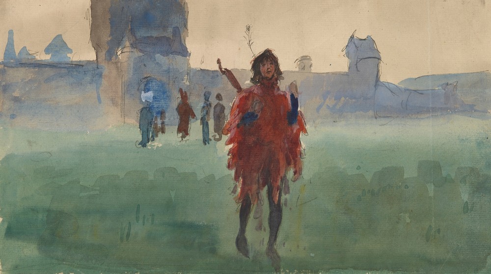 Study for Wandering Minstrel (oil painting)