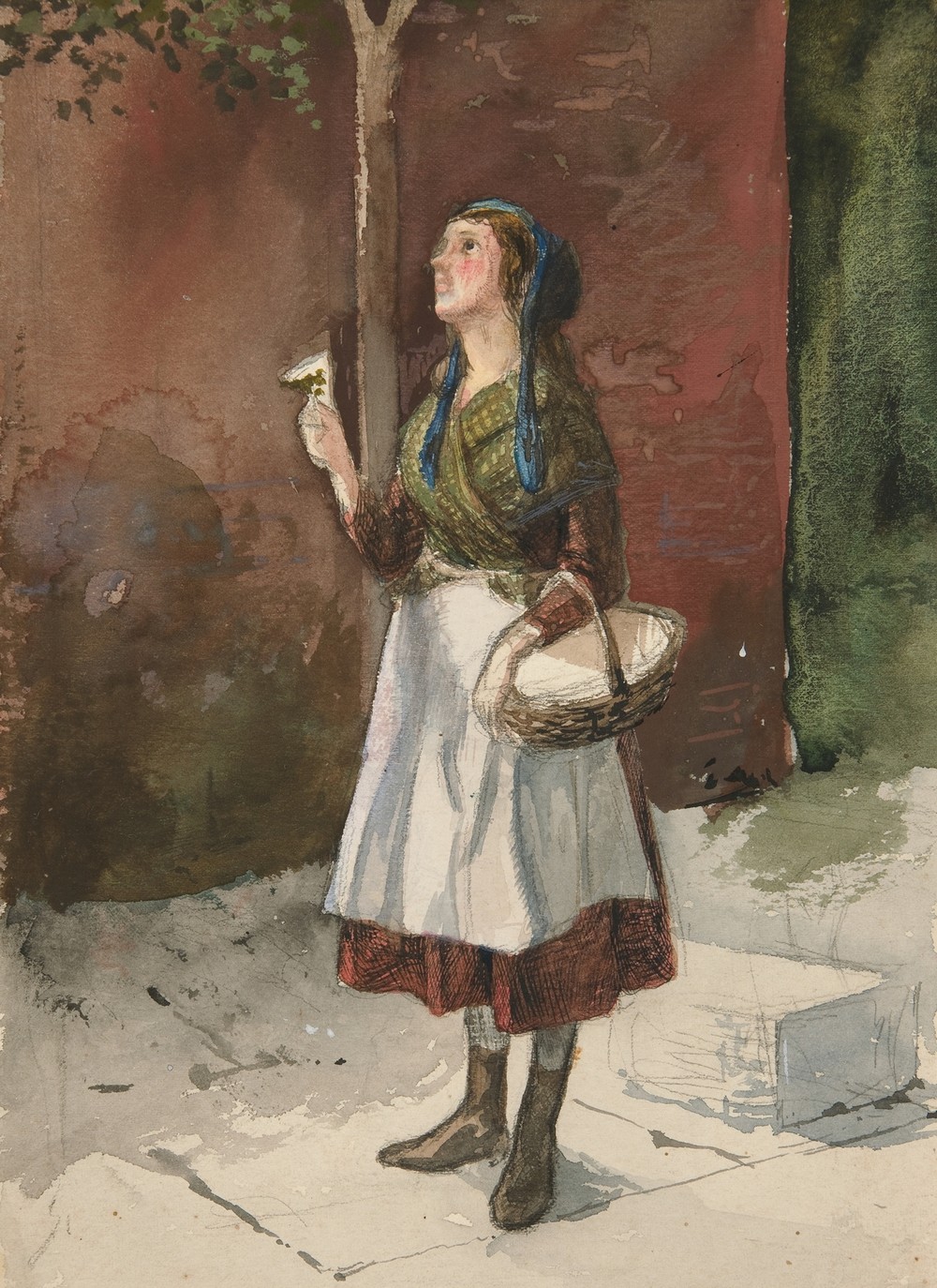 Study of a young girl in a garden