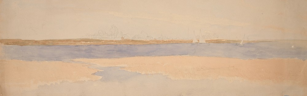 River Landscape with Town on Far Shore