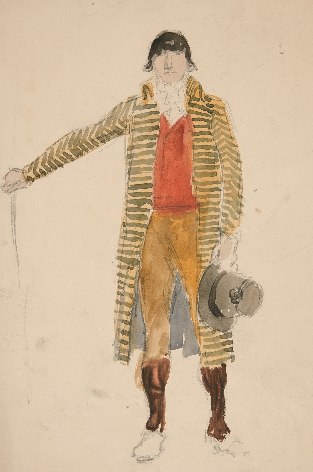 Sketch of a man – costume study for La Tosca II