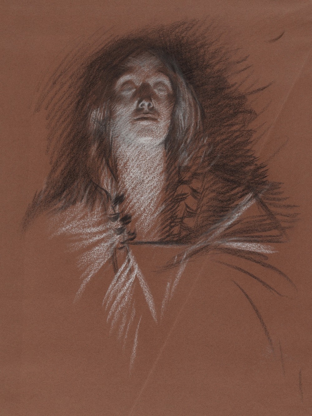 Study for head of a Celtic woman, from The Play Scene, Hamlet, act 3, scene 2