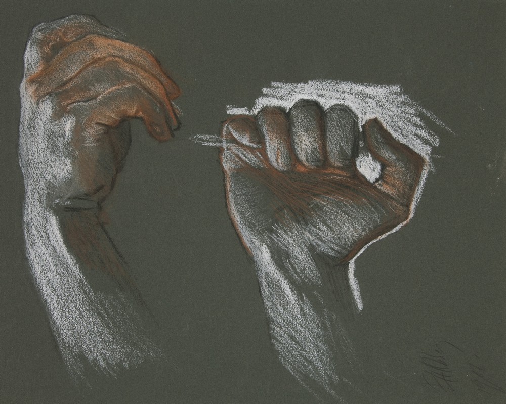 Sketch of two hands