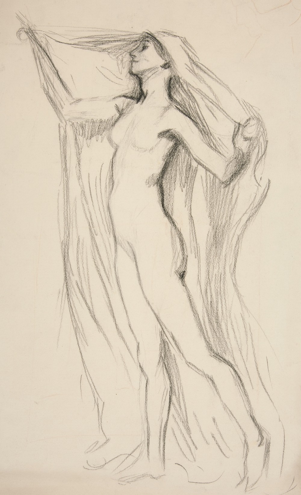 Figure study for mural at the State Capitol building in Harrisburg, Pennsylvania, 1902-1911
