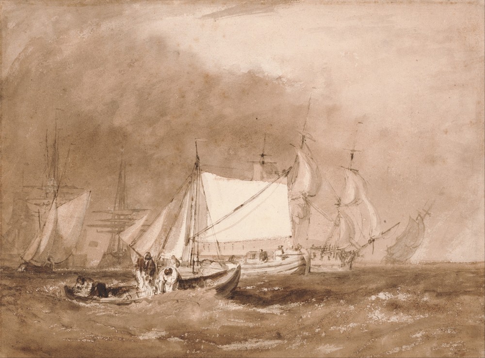 Shipping Scene, with Fishermen (between 1815 and 1820)