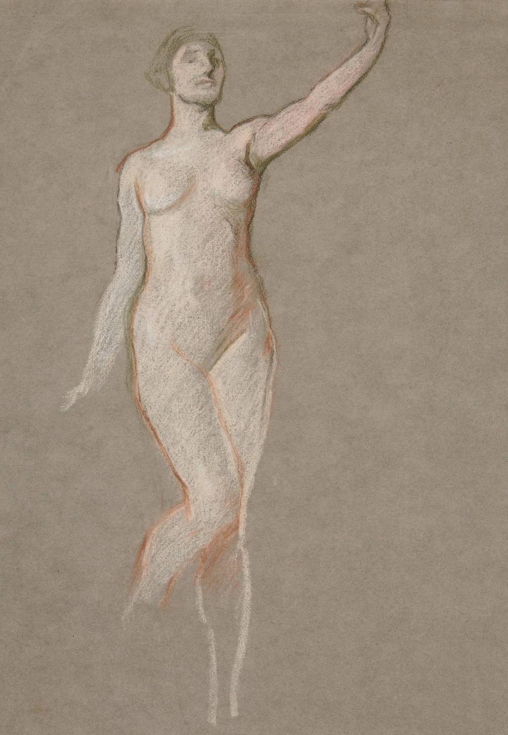 Figure study for ‘The Hours’; sketch for mural for the state capitol building in Harrisburg, Pennsylvania, 1902-1911 II