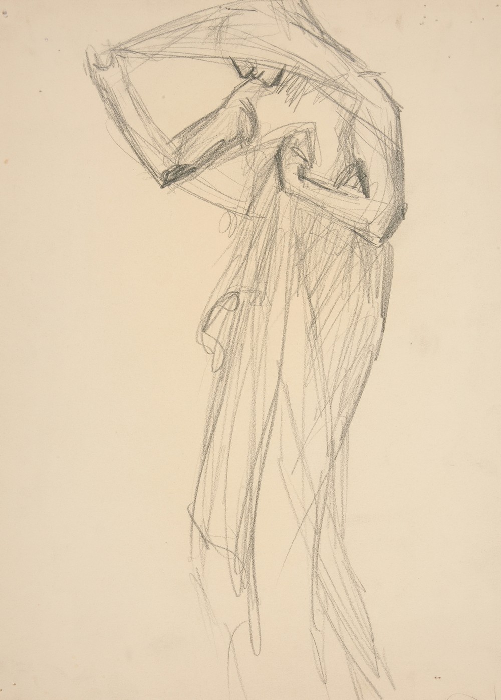 Figure study for ‘The Hours’; sketch for mural for the state capitol building in Harrisburg, Pennsylvania, 1902-1911