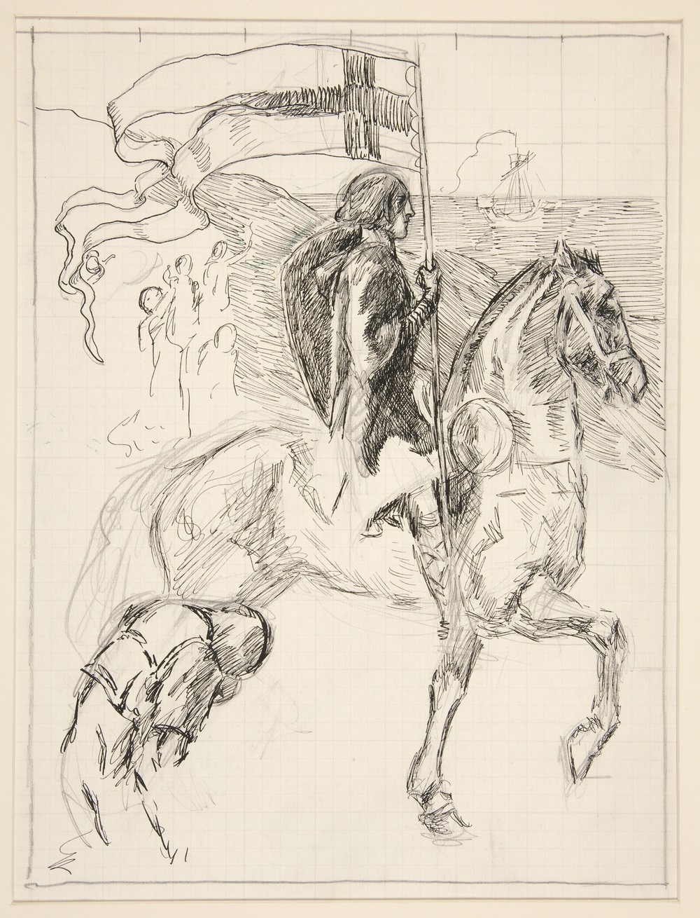 Galahad Departs, study for The Quest of the Holy Grail