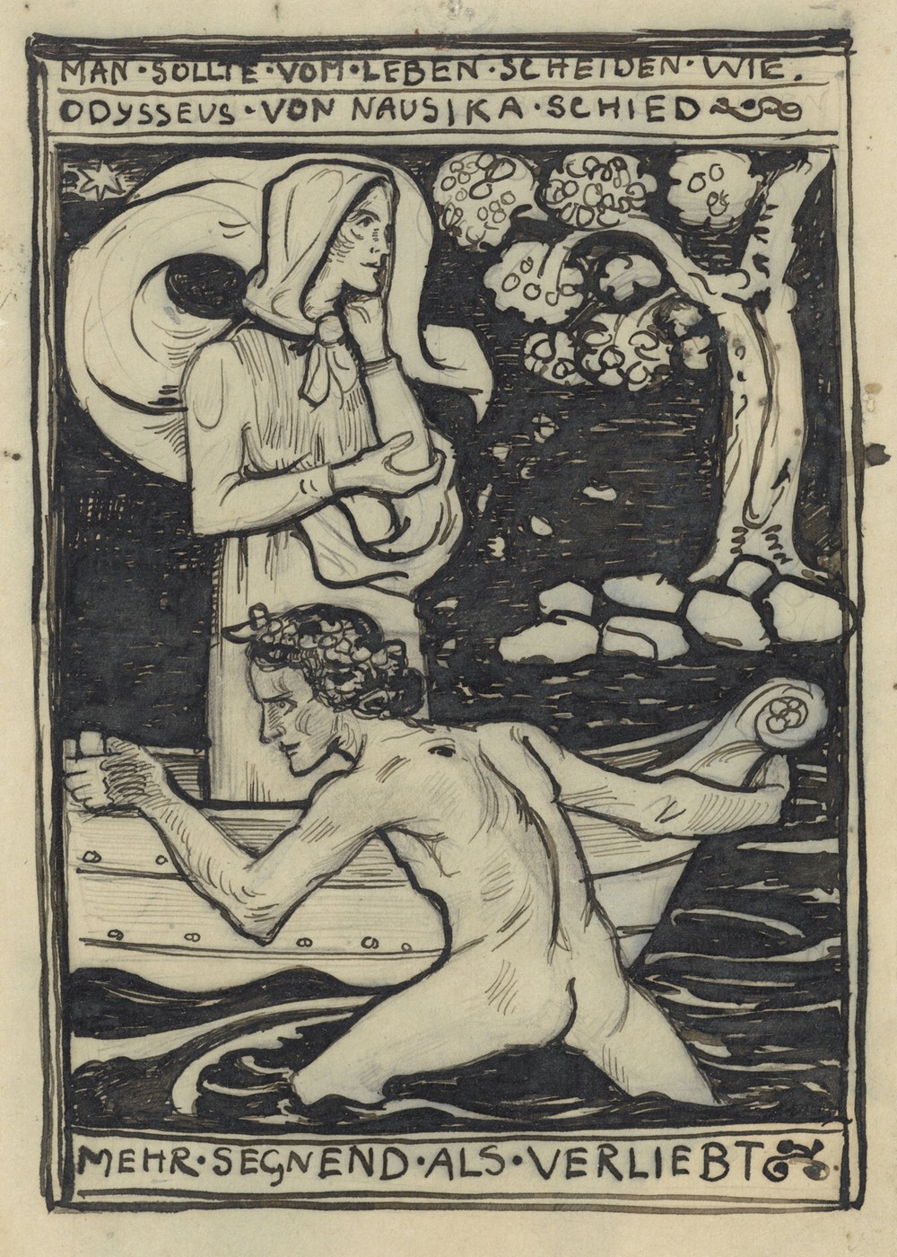 Het afscheid van Odysseus en Naussikaä