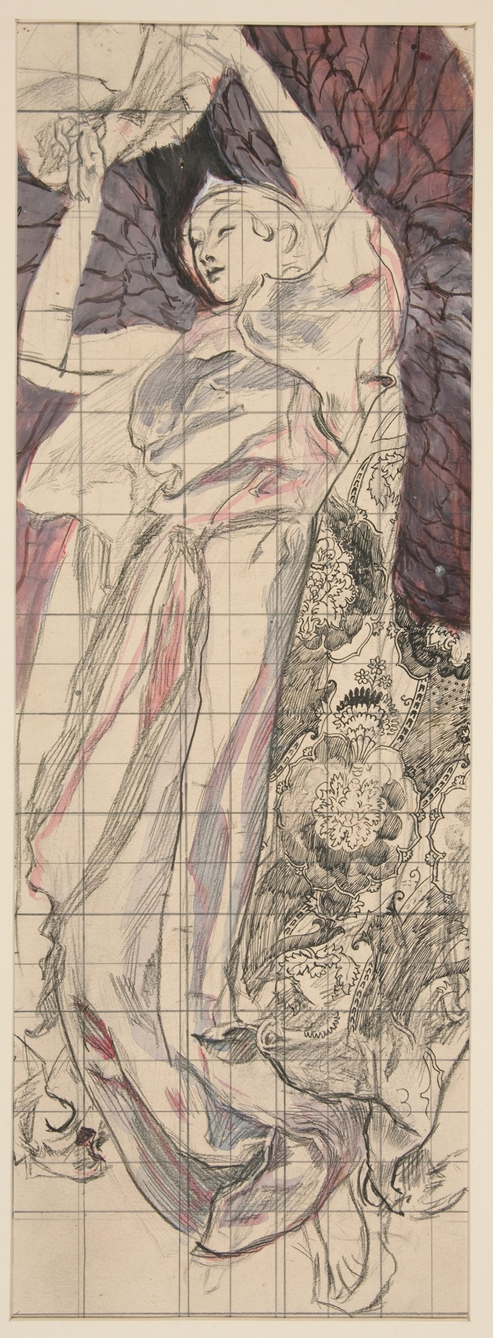 Study for Louis Comfort Tiffany’s center window for ‘Children’s Window’ , St. Peter’s Church, Morristown, NJ