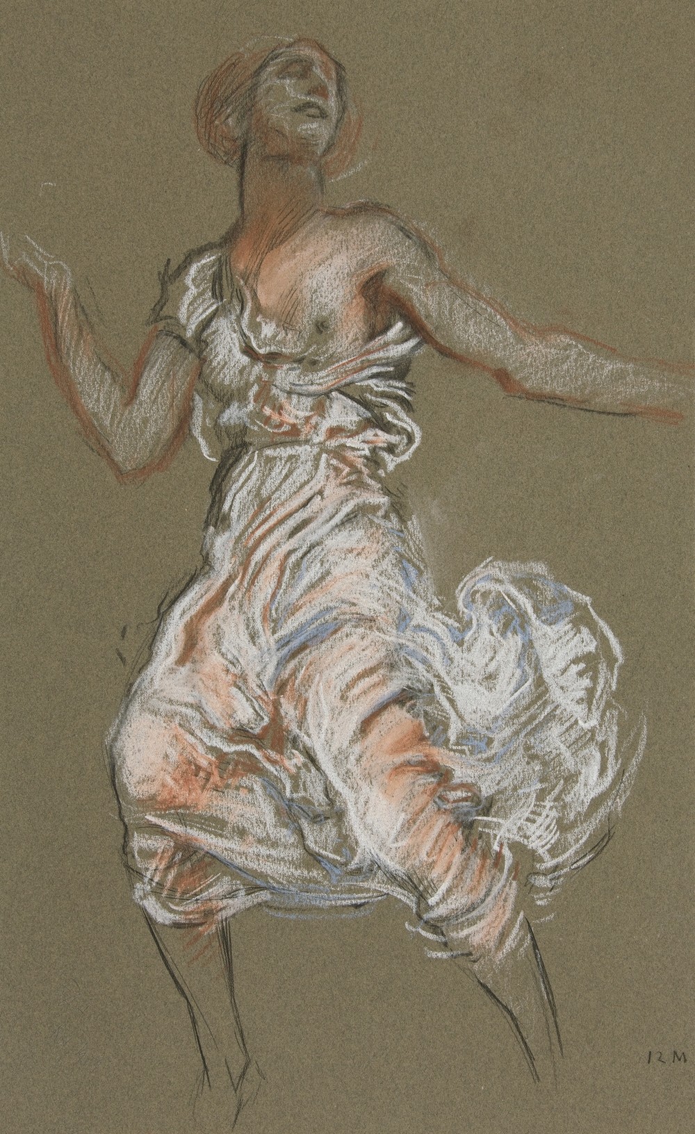 Study for the figure of 12 noon in ‘The Hours’ ceiling mural, House Chamber, Pennsylvania State Capitol at Harrisburg