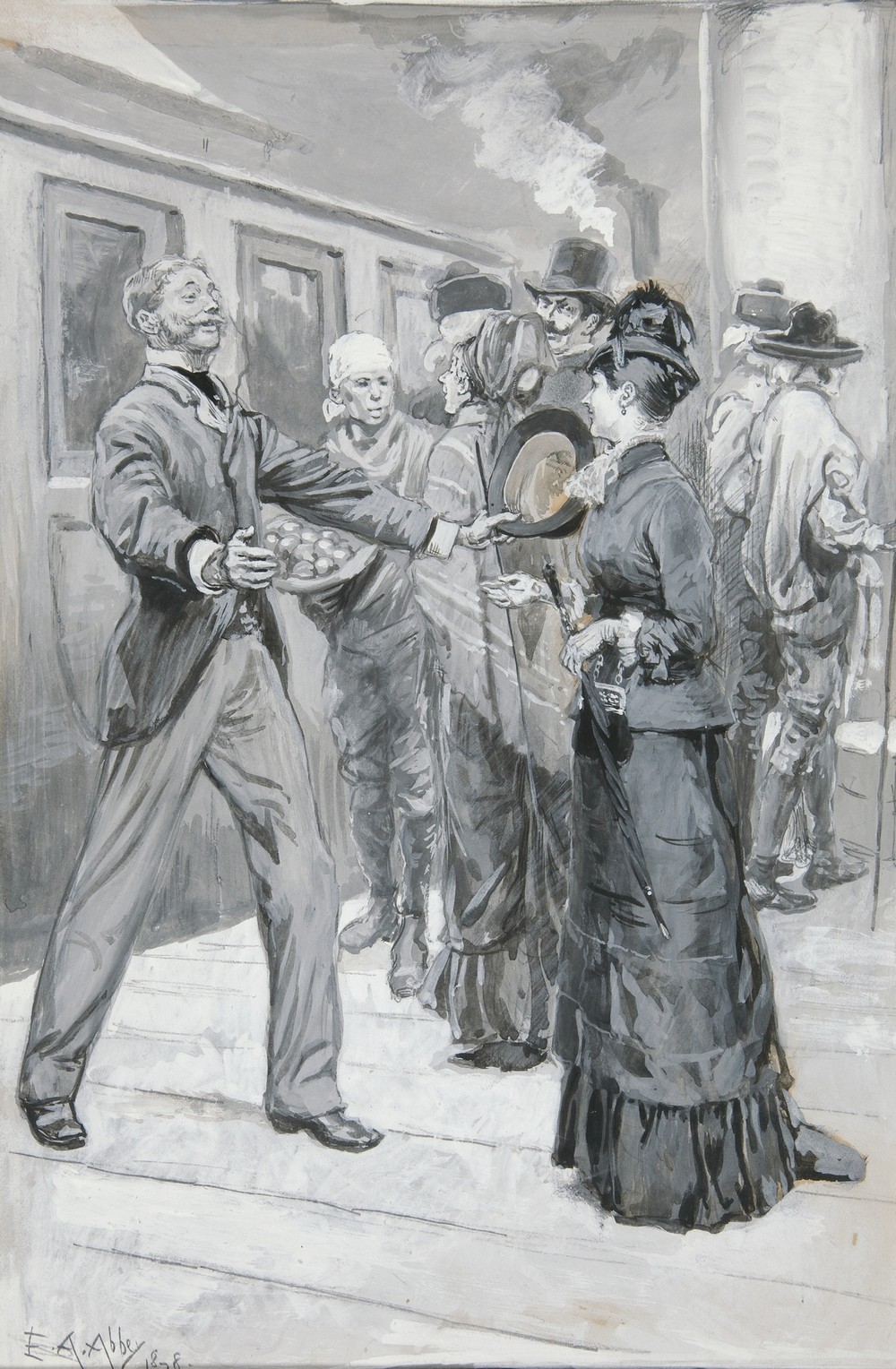 Study for ‘The Meeting in the Railway Station,’ Chapter 7 of Castle in Spain