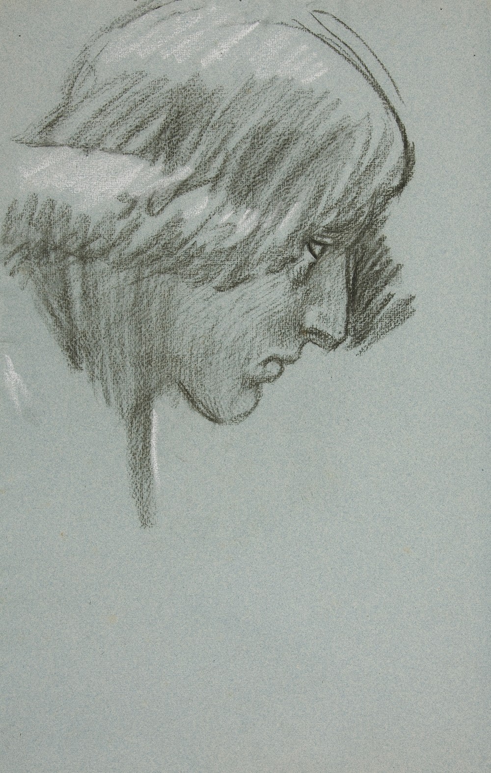 Study of a young man’s face, in profile