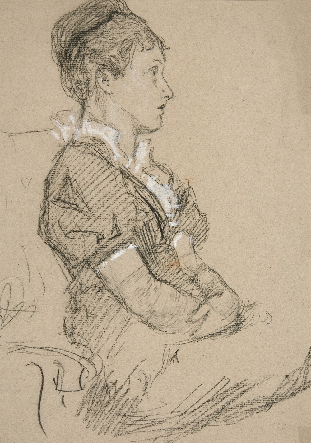 Study of seated women (Mrs. Abbey)