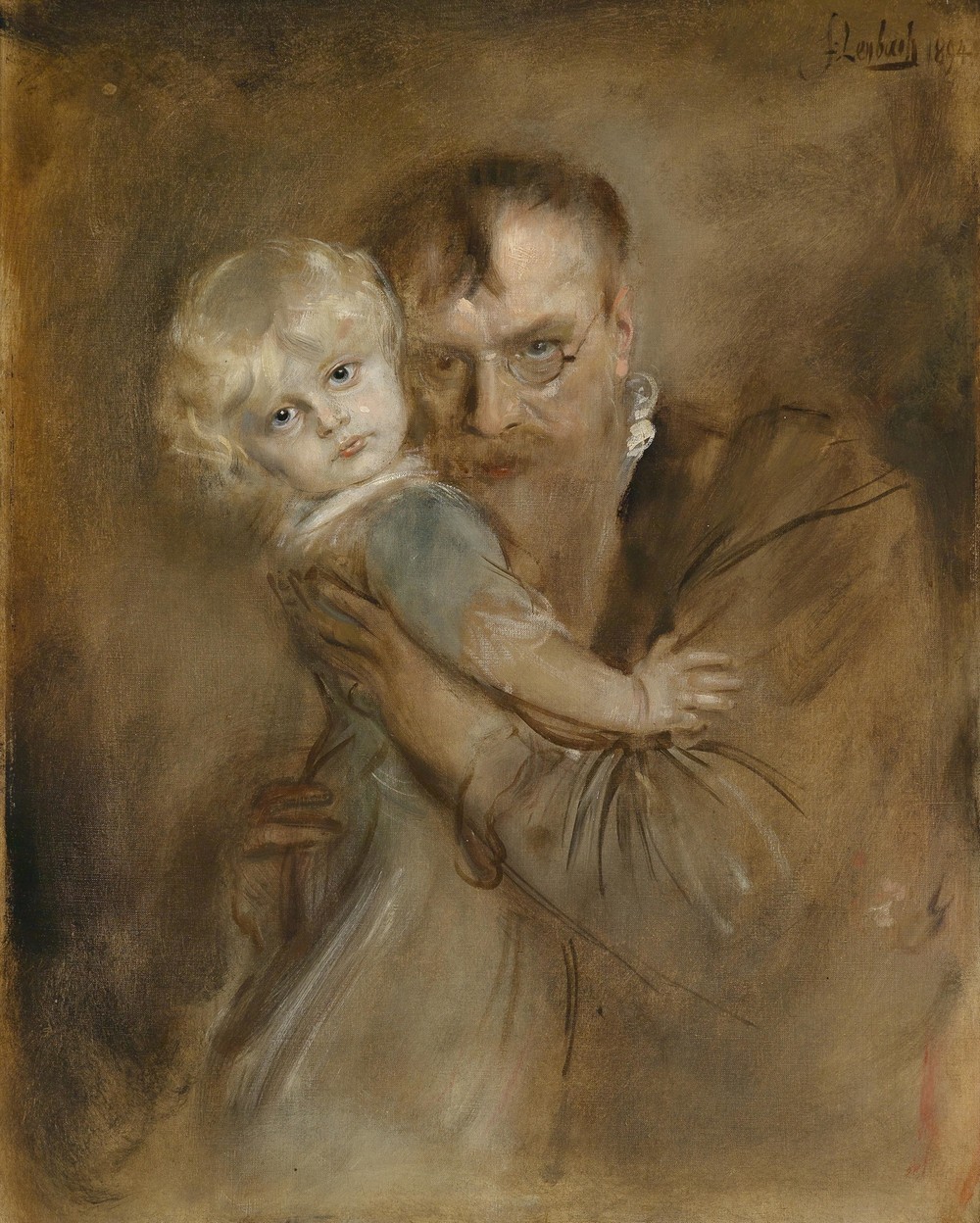 Selbstportrait mit Tochter Marion