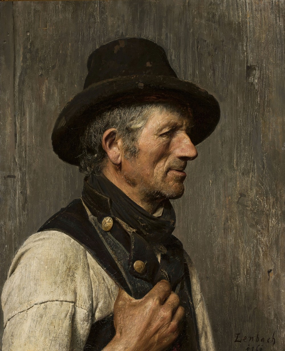 Portrait of a peasant in a hat
