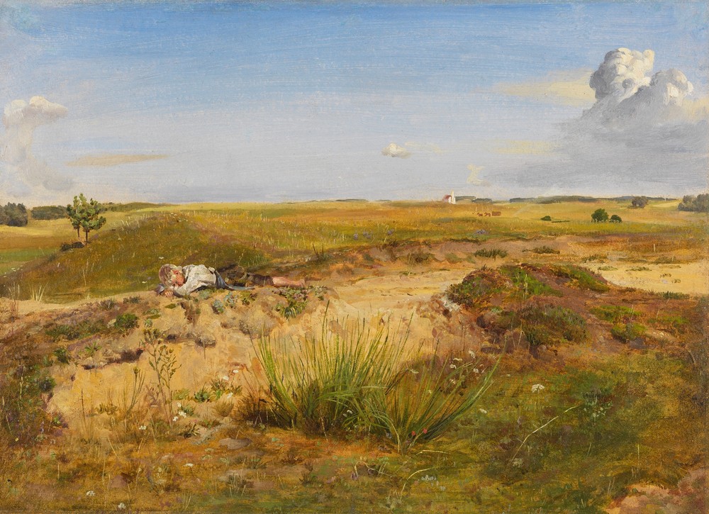 Landschaft mit schlafendem Hirtenknaben (Ca. 1858-1860)