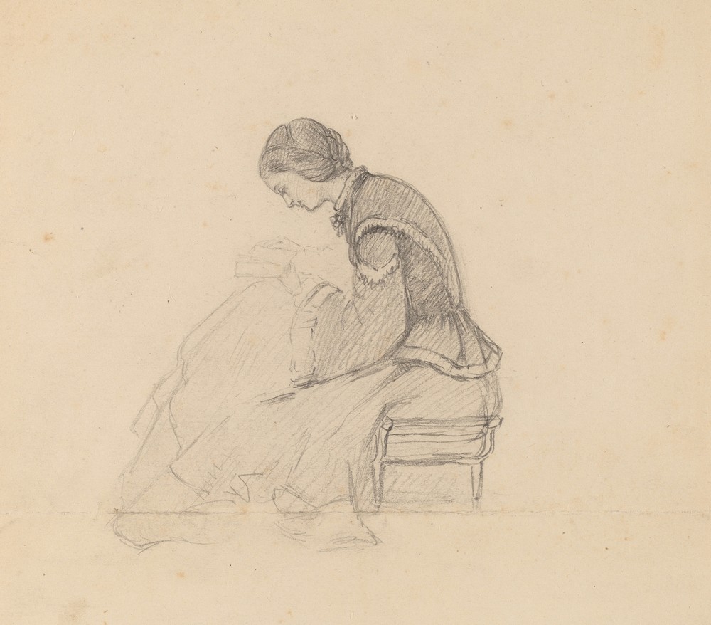 Study of a Girl Reading (c. 1858)