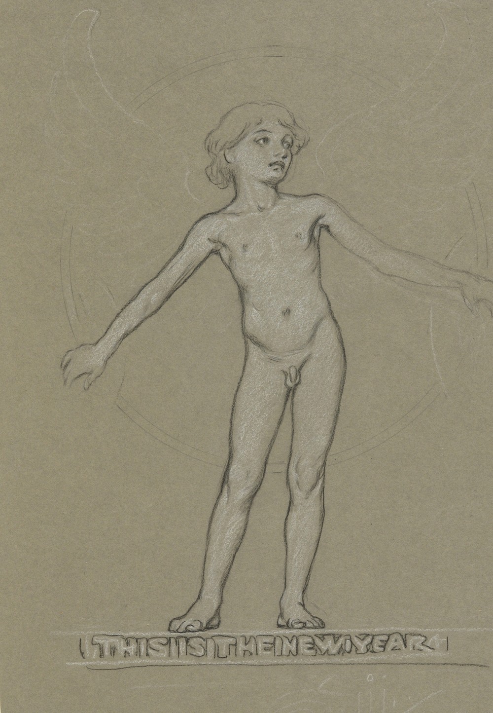 Study for Winged Youth (The New Year) (ca. 1893)