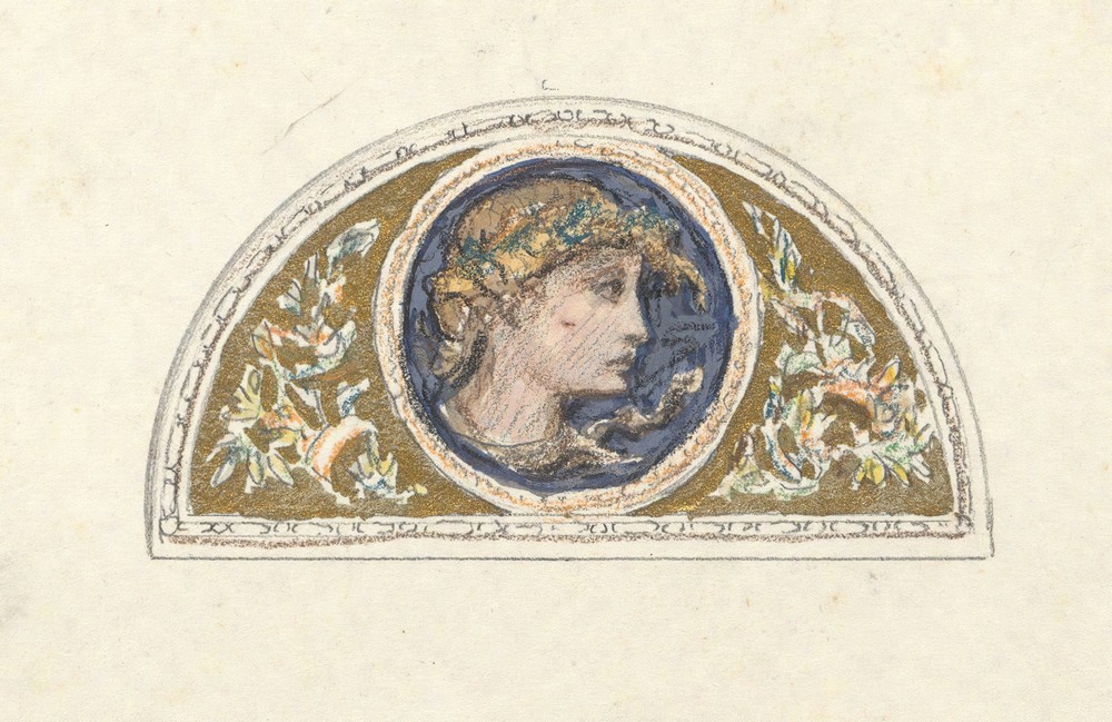 Study for Lunette with Female Head (ca. 1893)