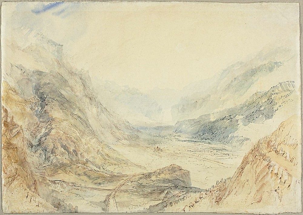 View in the St. Gotthard Pass, Switzerland