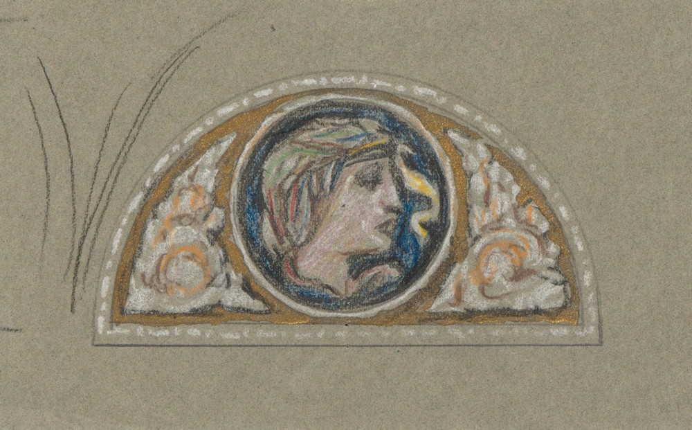 Study for Lunette with Female Head (ca. 1893)