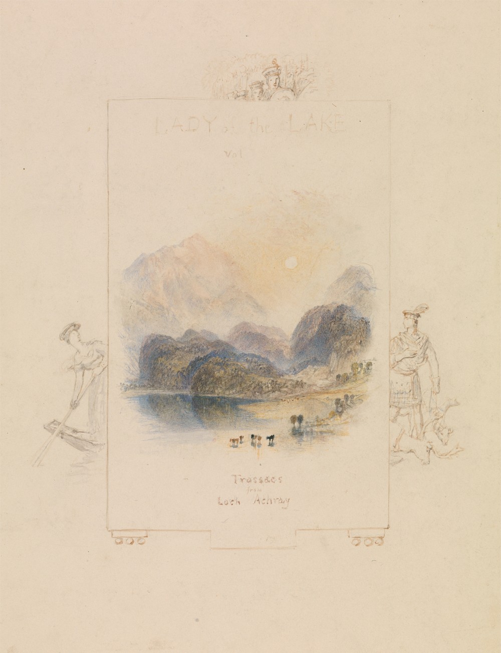 Design for an Illustration for Walter Scott’s ‘Lady of the Lake’, Loch Achray (ca. 1832)
