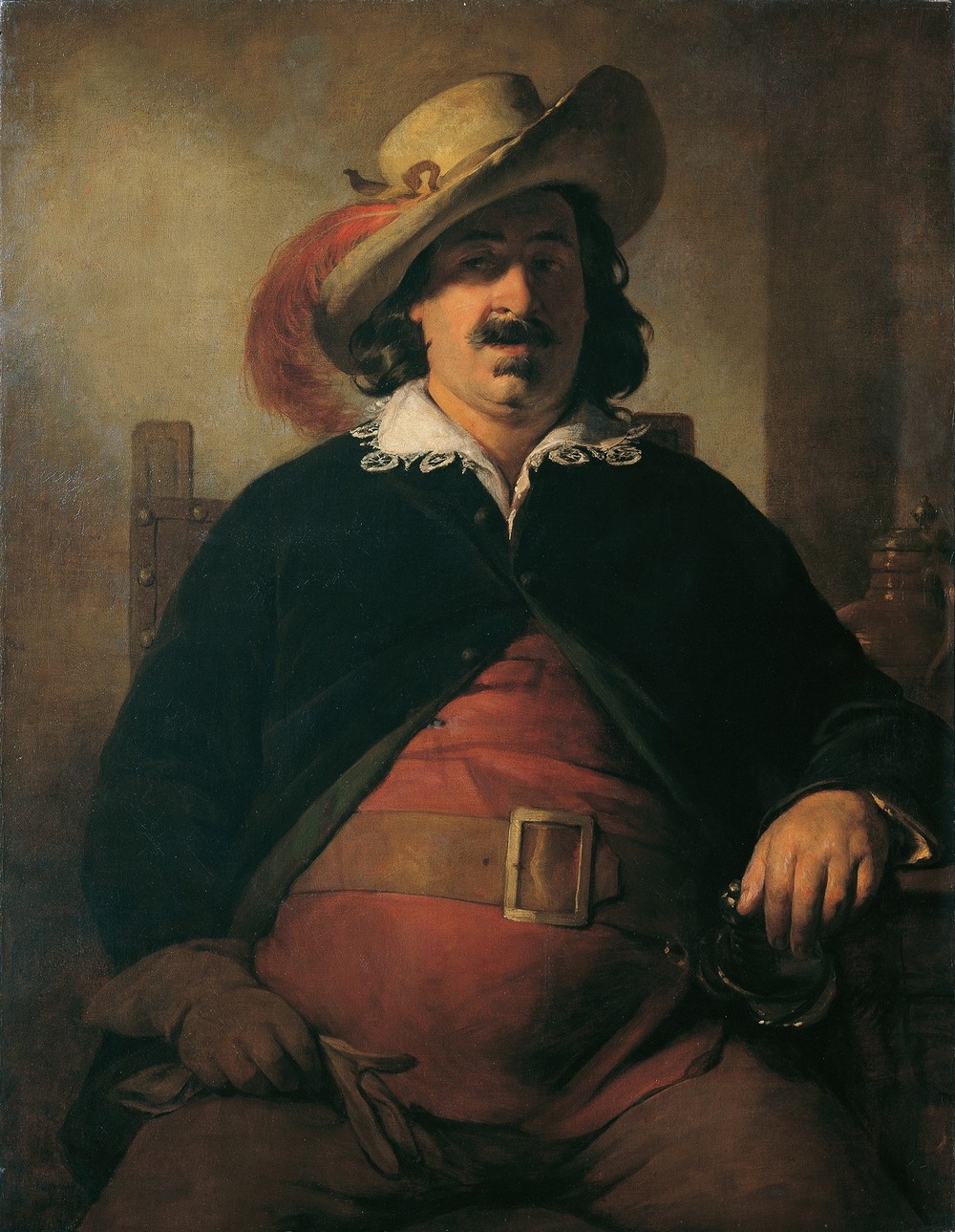 Der Landschaftsmaler Ignaz Raffalt als Falstaff
