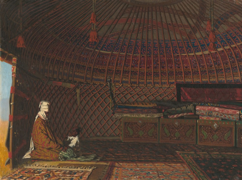 Inside the Tent of a Rich Kirghiz (between 1869 and 1870)
