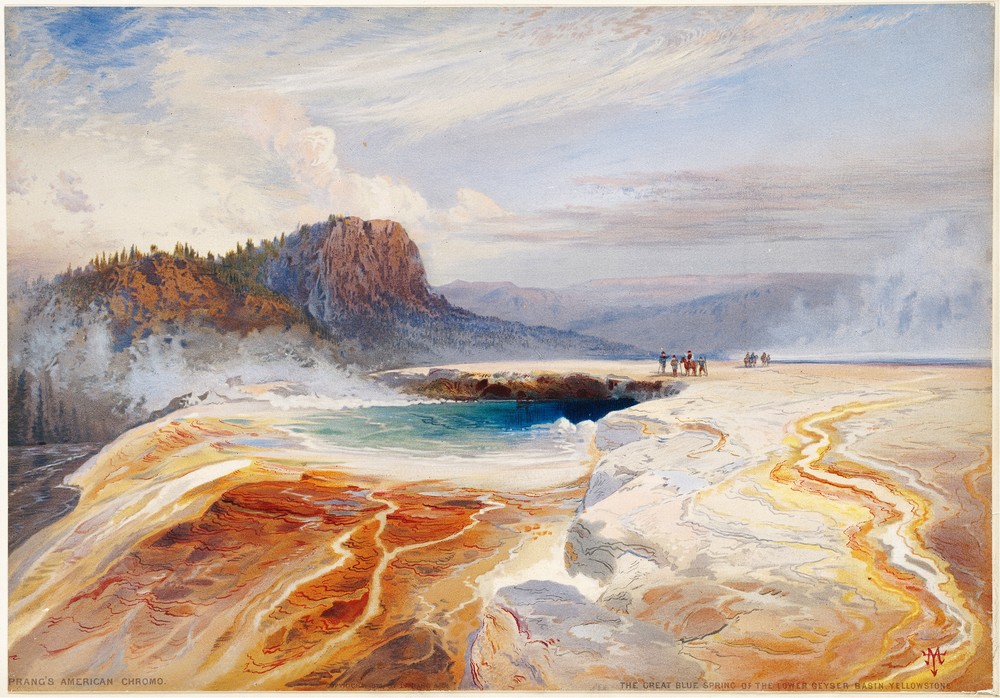 The Great Blue Spring of the Lower Geyser Basin, Yellowstone (ca. 1875)
