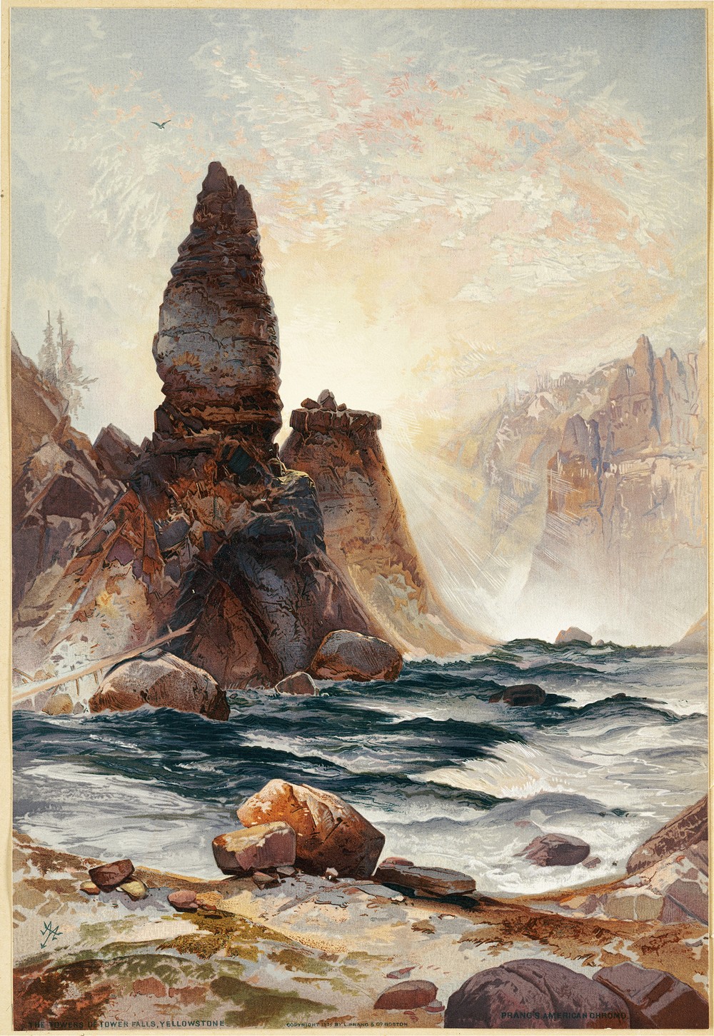 The Towers of Tower Falls, Yellowstone (ca. 1875)