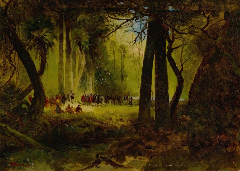 Reception of Dominique de Gourgues by the Indians ( 1877)