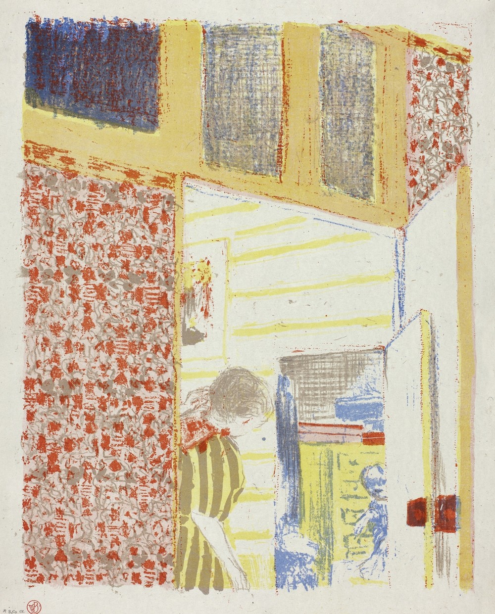 Interior with Pink Wallpaper III