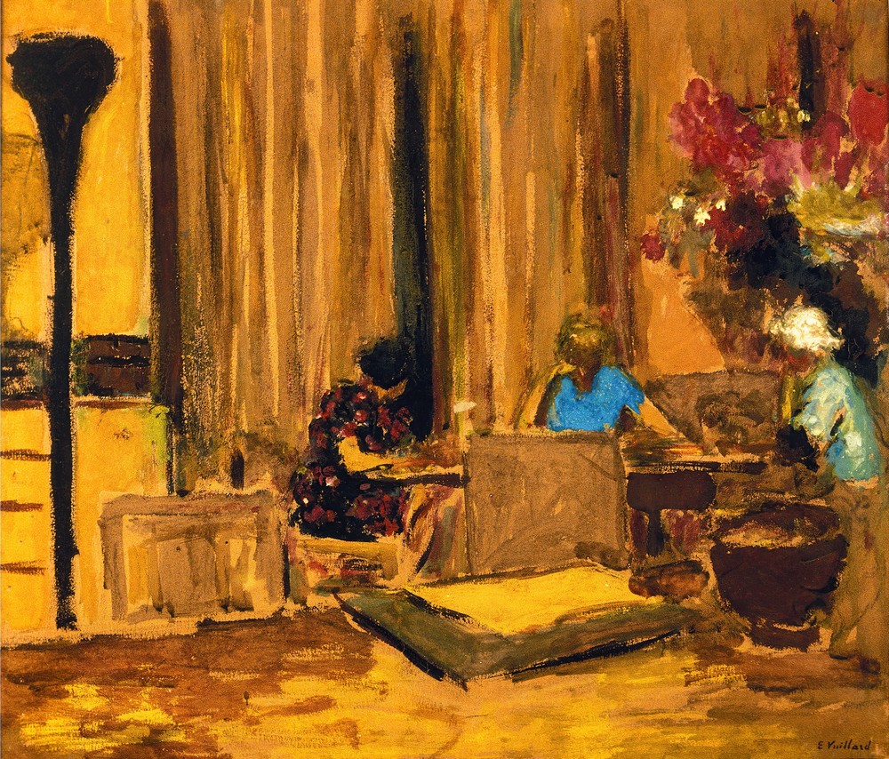 The Billiard Room at the Chateau at Clayes (ca. 1930)
