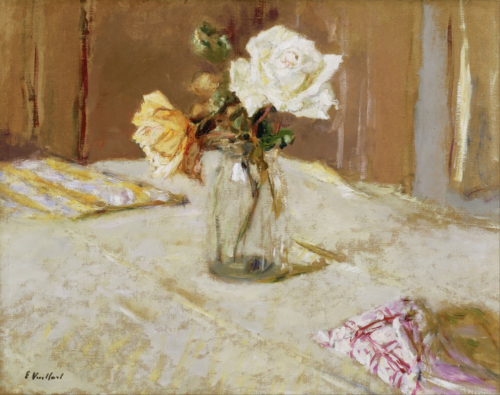 Roses in a Glass Vase (circa 1919)