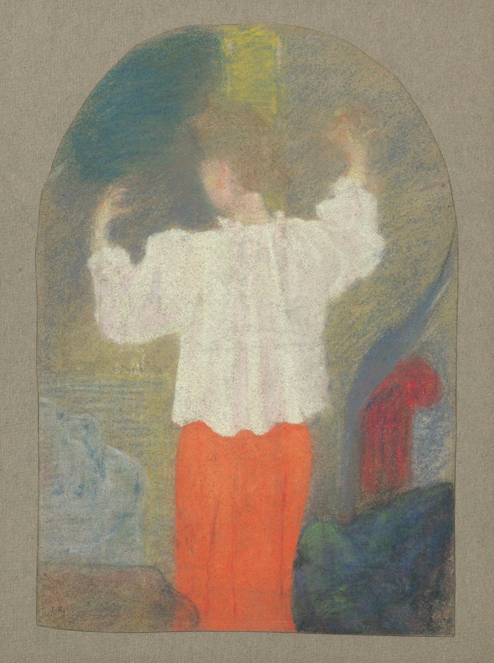 Marie en caraco à sa toilette (1891-92)