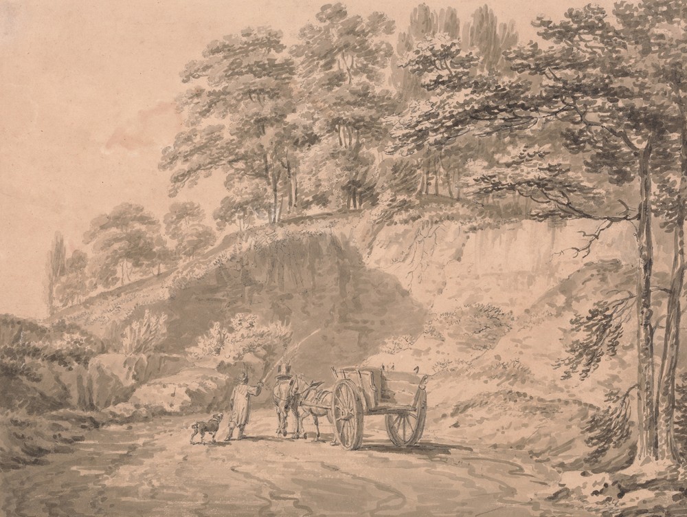 Man with Horse and Cart Entering a Quarry (ca. 1797)
