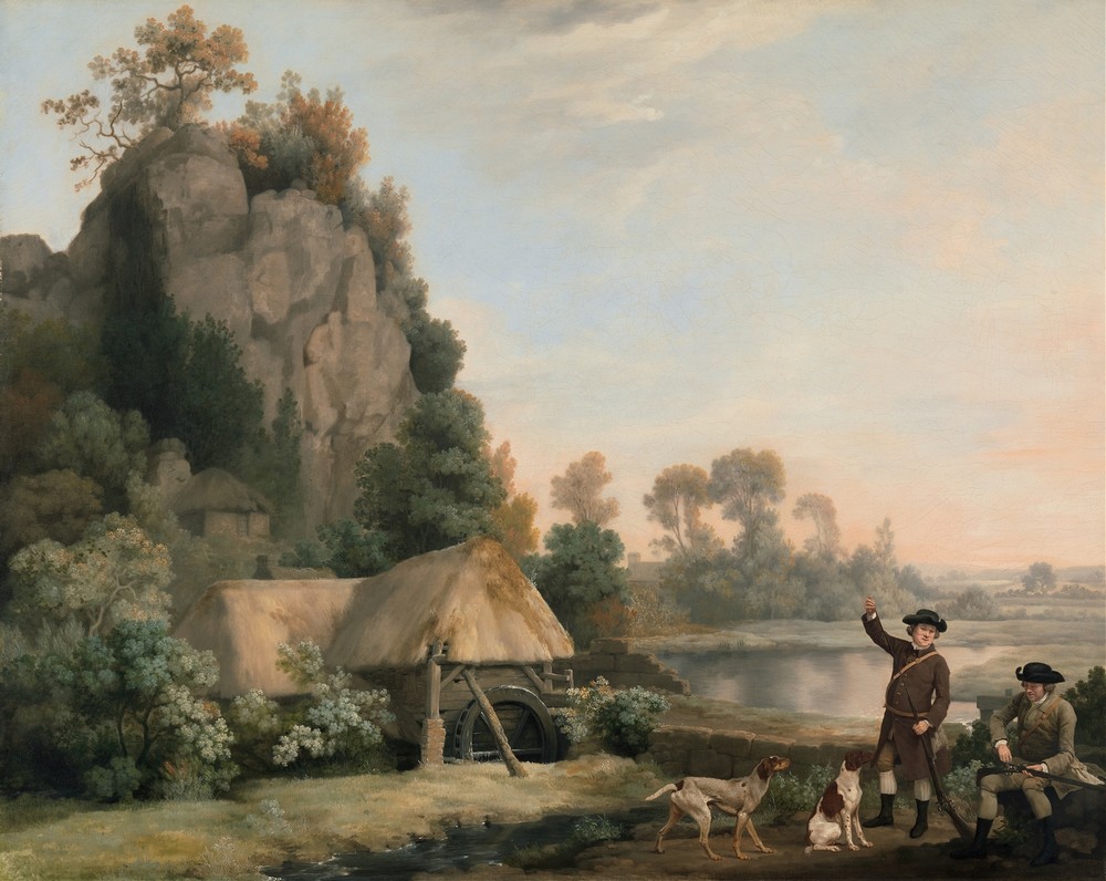 Two Gentlemen Going a Shooting, with a View of Creswell Crags, Taken on the Spot (ca. 1767)