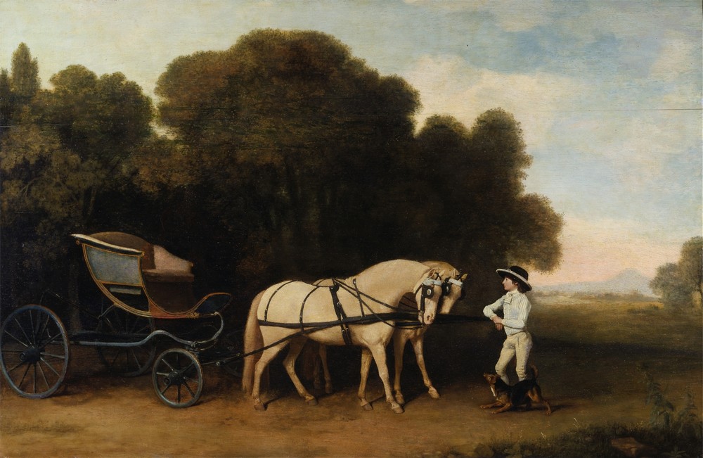 Phaeton with a pair of cream ponies and a stable-lad (between 1780 and 1784)