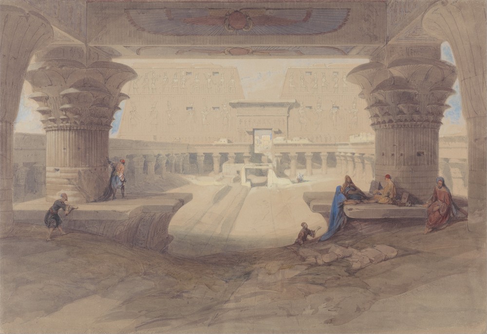 From under the Portico of the Temple of Edfu, Upper Egypt