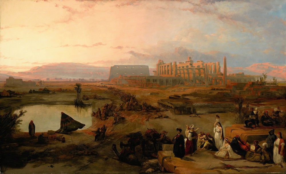 Ruins of the great temple at Karnak, sunset