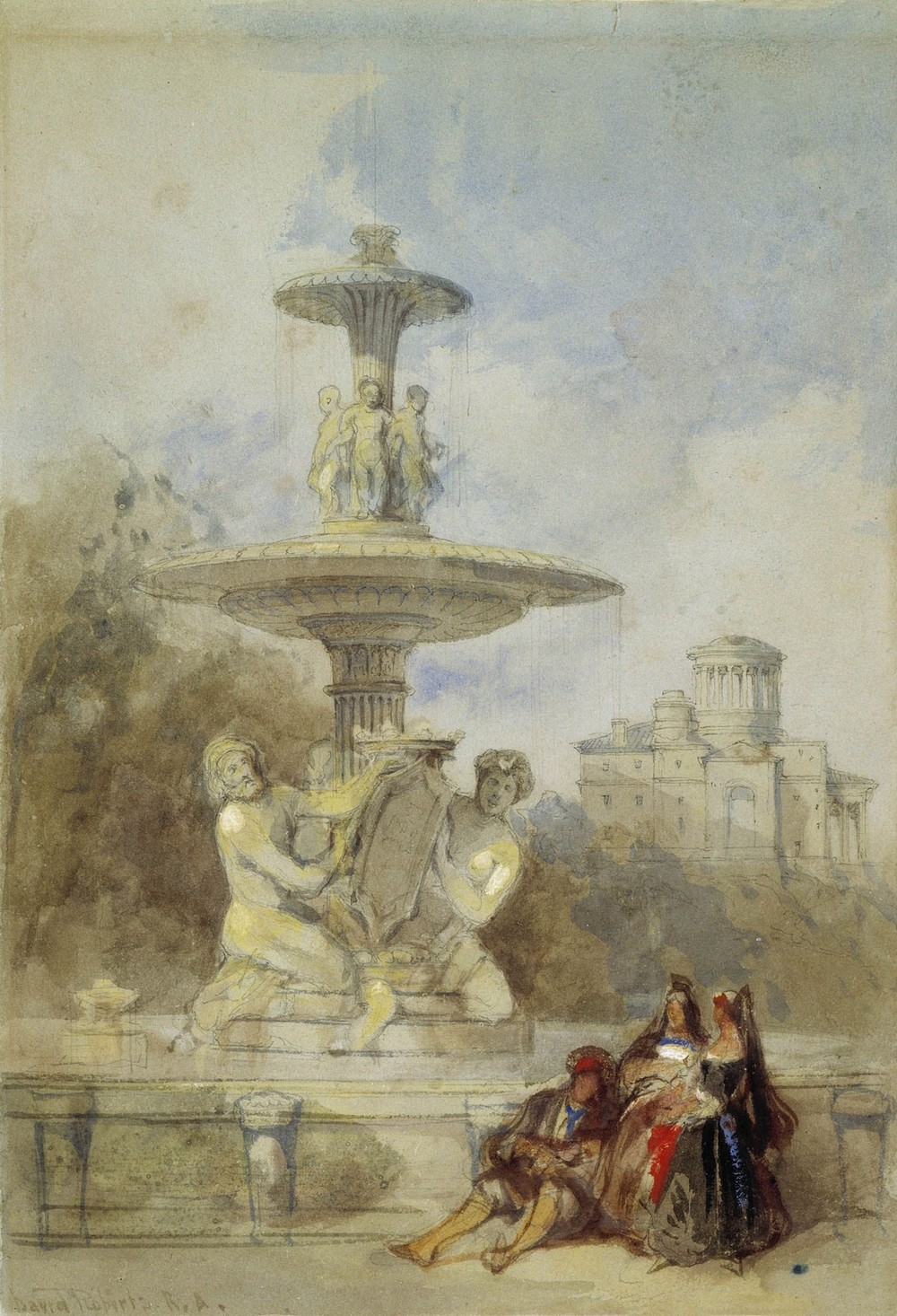 The Fountain on the Prado, Madrid (circa 1837)