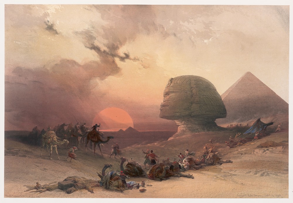 Approach of the simoom. Desert of Gizeh.