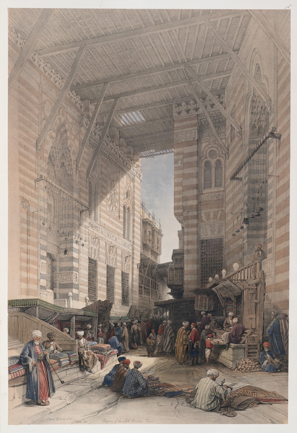 Bazaar of the silk mercers, Cairo.